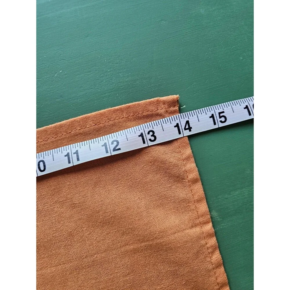 Set of 2 Linen Dinner Napkins Orange 14